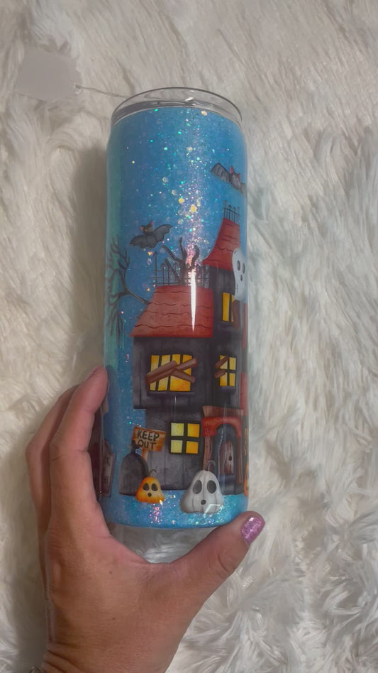 Haunted House 20 oz. Skinny Tumbler