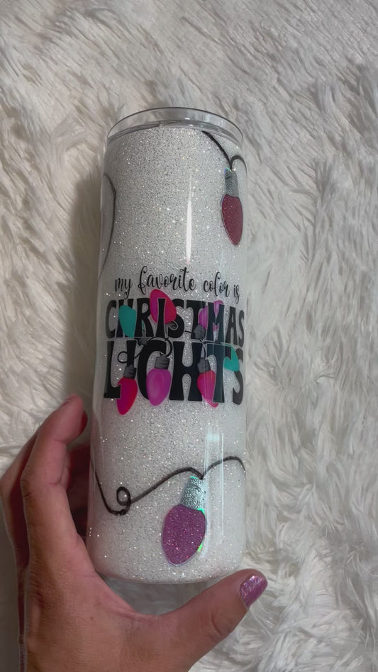 Christmas Lights 20 oz. Skinny Tumbler