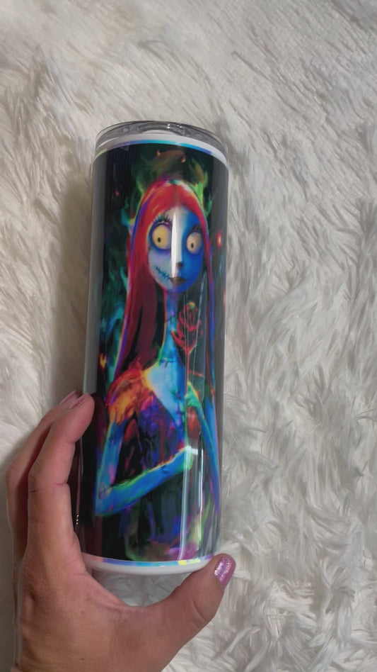 Jack and Sally 20 oz. Skinny Tumbler